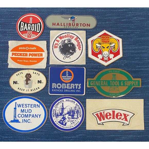 Vintage Drilling Oil Oilfield Well Hardhat Sticker Advertising Decal Lot D 20B - Picture 1 of 1